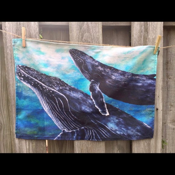 Tea towels, handmade by me , marine inspired, NEW